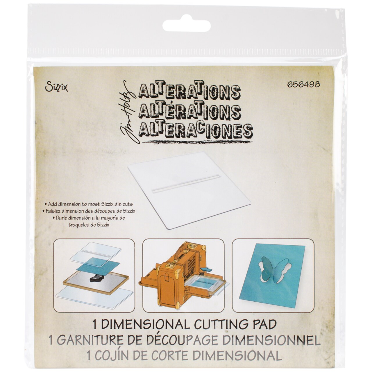 Sizzix BIGkick/Big Shot/Vagabond Cutting Pad By Tim Holtz-Dimension 6"X6"